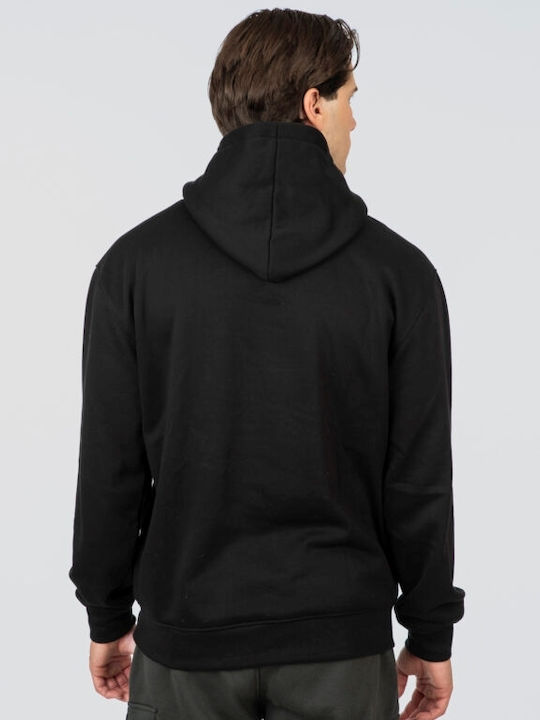 Sweatshirt with Hood Pure Black