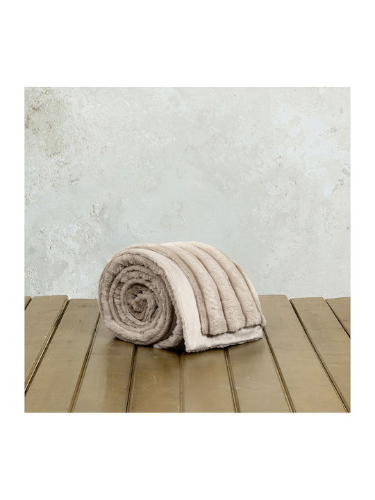 Nima Carezza Κουβέρτα Γούνινη Υπέρδιπλη 220x240εκ. Ivory Εκρού
