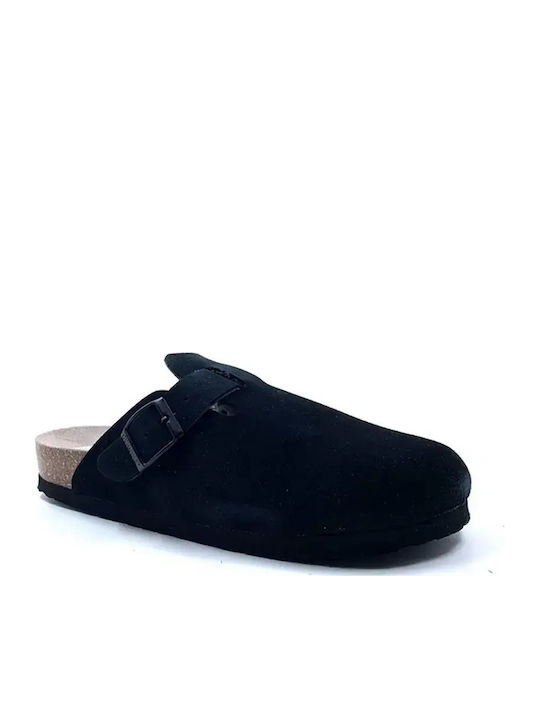 Leather Women's Flat Sandals Anatomic in Black Color
