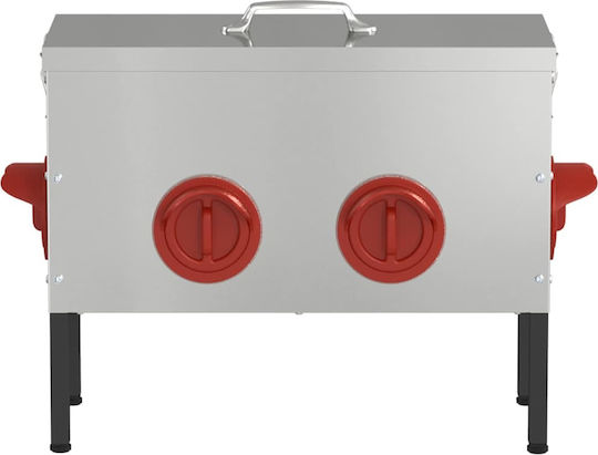 vidaXL Metalic Alimentator cu Capacitate 15kg 41.5x20.5x33cm.