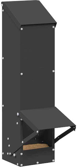 vidaXL Metal Chicken and Poultry Feeder with 5kg Capacity 13x12x51cm