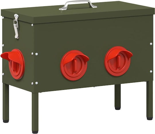 vidaXL Metalic Alimentator cu Capacitate 15kg 41.5x20.5x33cm.