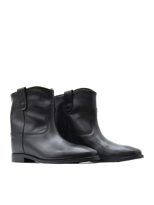 Leather Women's Ankle Boots Black
