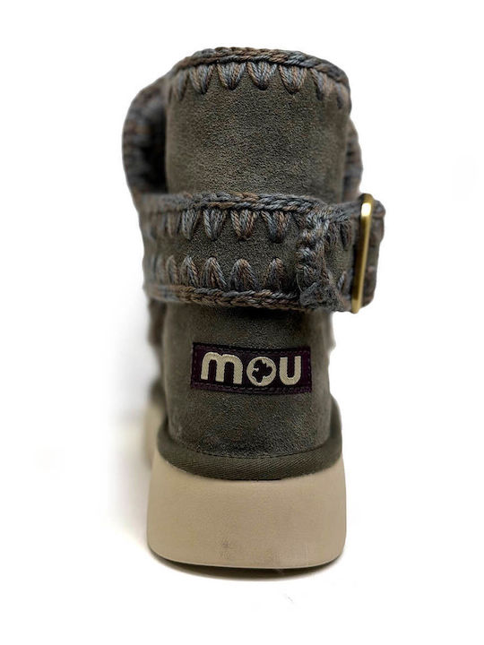 Stiefeletten Damen Grün