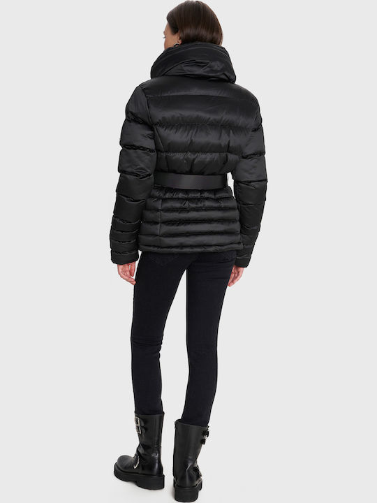 Damen Puffer Jacke für Winter Black