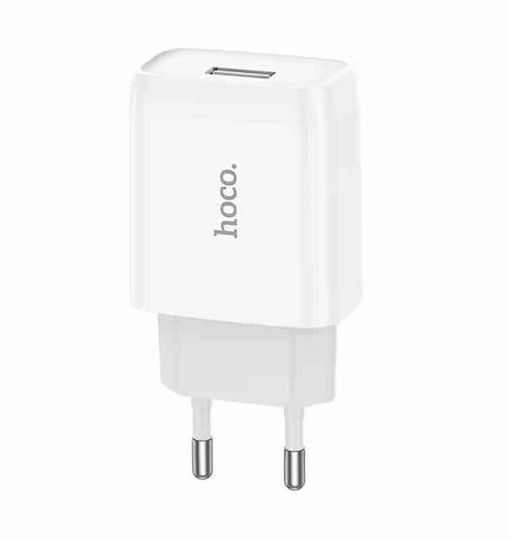 Hoco Ladegerät mit USB-A-Anschluss und USB-C-Kabel 12 W Quick Charge 3.0 / Power Delivery / PPS / Quick Charge 2.0 Weiß (DC36)