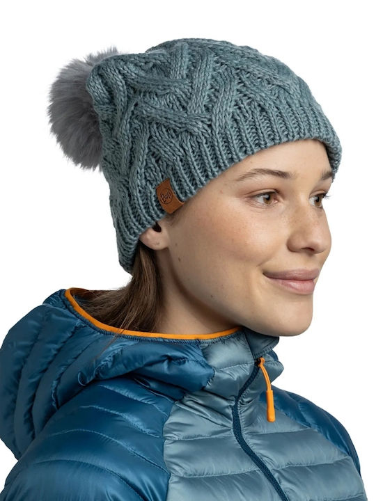 Caryn Beanie Unisex Fleece Σκούφος Πλεκτός σε Γκρι χρώμα