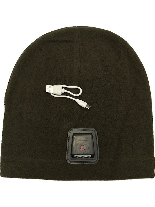 Beanie Unisex Fleece Beanie Knitted in Green color