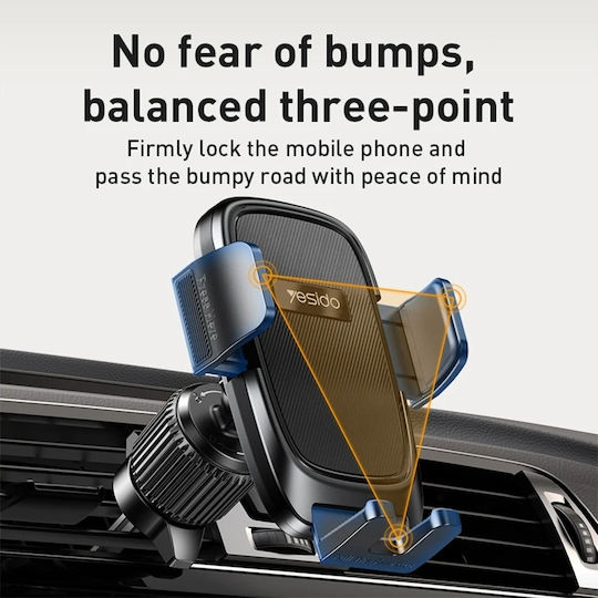Yesido Car Mobile Mount 4.7" - 7.2" with Adjustable Hooks Black