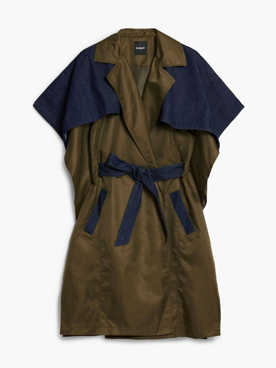 Blau Damen Poncho