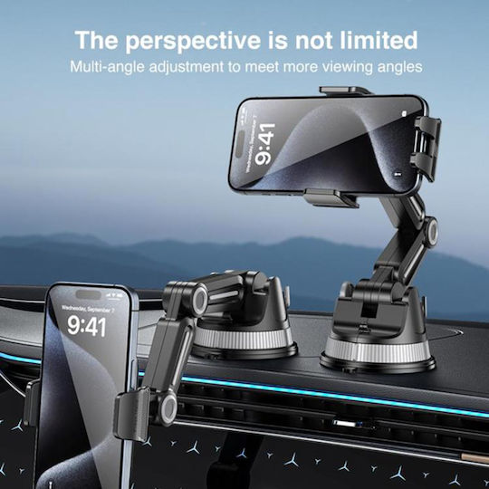 Yesido Car Mobile Mount with Adjustable Hooks Black