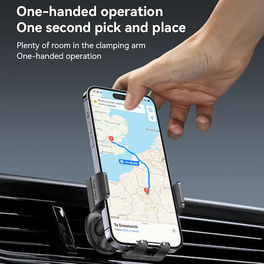 Yesido Suport Auto pentru Telefon cu cârlige reglabile Neagră