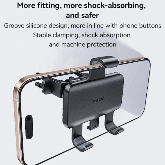 Yesido Car Mobile Mount with Adjustable Hooks Black