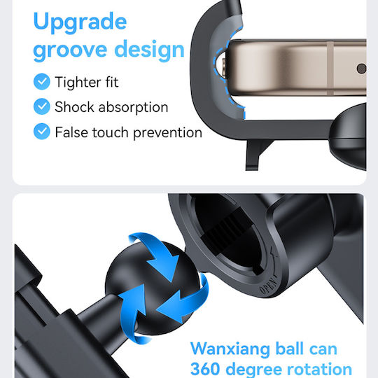 Yesido Car Mobile Mount with Adjustable Hooks Black