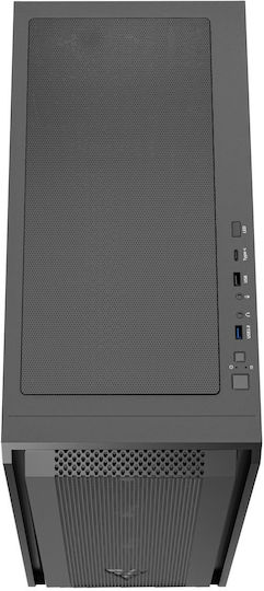 Preyon Nest Windy Gaming Midi-Turm Computergehäuse mit Seitenfenster Schwarz