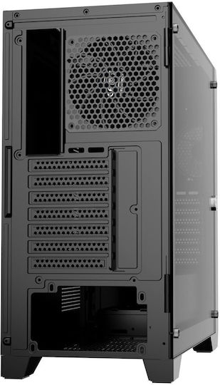 Preyon Nest Windy Gaming Midi-Turm Computergehäuse mit Seitenfenster Schwarz