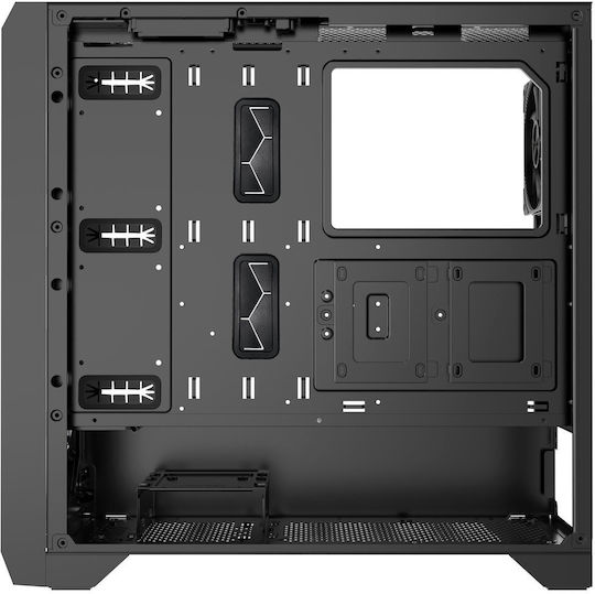 Preyon Nest Windy Gaming Midi-Turm Computergehäuse mit Seitenfenster Schwarz