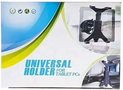 Universal Tablet Holder Car Mobile & Tablet Mount with Adjustable Hooks Black