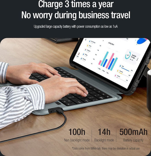 Nillkin Bumper Combo Flip Cover Ανθεκτική με Πληκτρολόγιο Μαύρη (iPad Pro 2024 11")