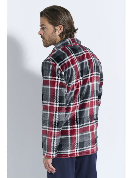 Ανδρική Ζακέτα Fleece Μπορντό