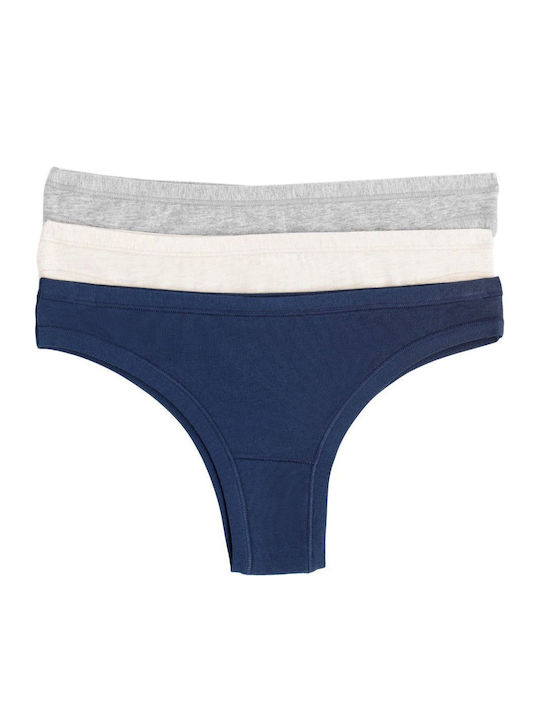 Women's Brazil 3Pack Blue-ecru-grey