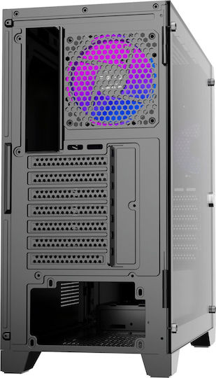 Preyon Nest Windy+ Gaming Midi-Turm Computergehäuse mit Seitenfenster Schwarz