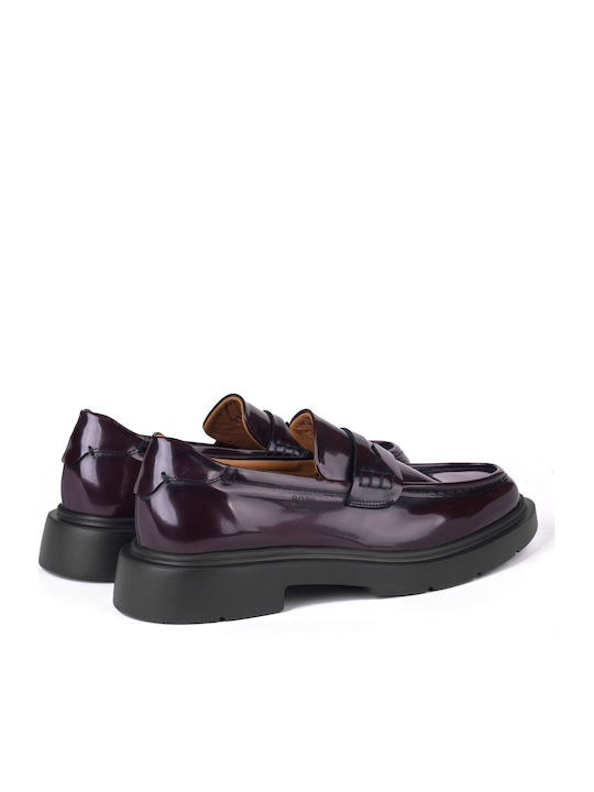 Ανδρικά Loafers σε Κόκκινο Χρώμα