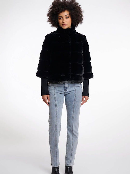 Women's Short Fur Black