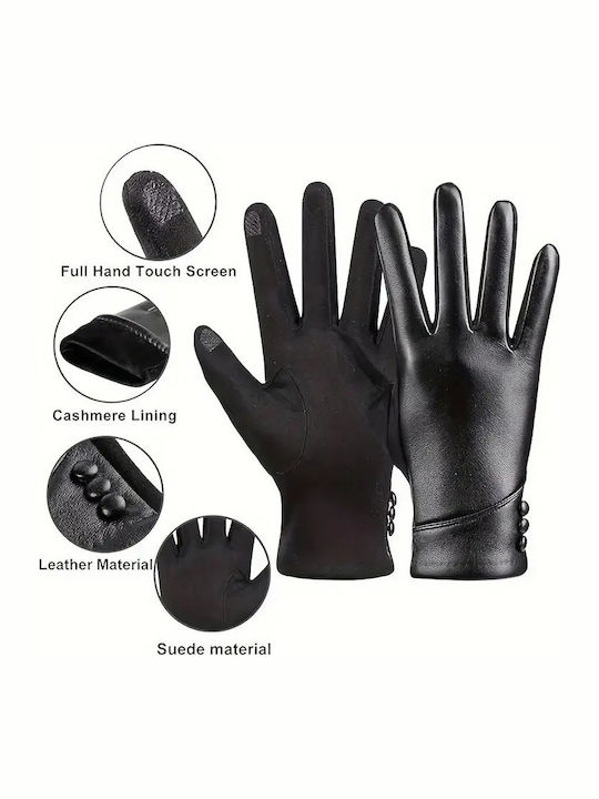 Schwarz Leder Handschuhe
