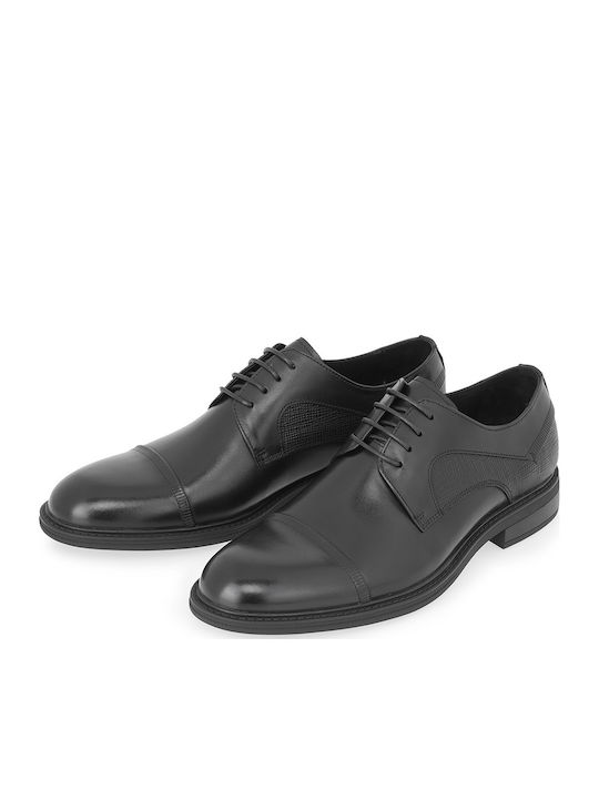 Leder Herren Oxfords Schwarz