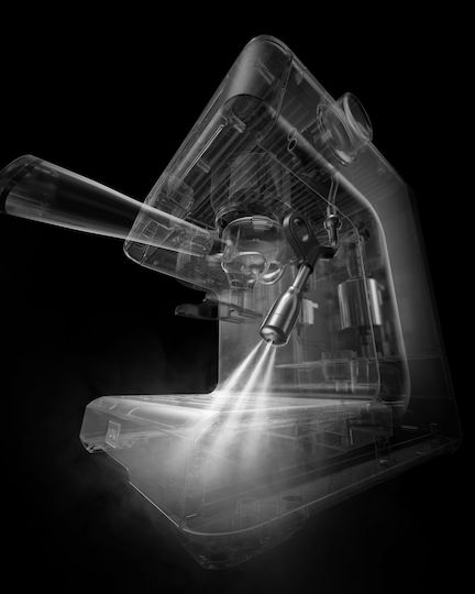 Mova Αυτόματη Μηχανή Espresso 2650W Πίεσης 20bar με Μύλο Άλεσης Ασημί