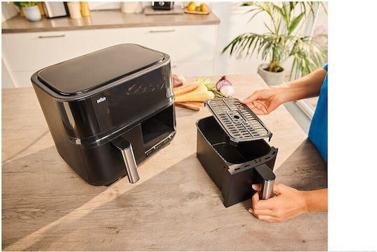Braun Friteuză cu aer cu Coș Detașabil Dublu 8lt Negru TD3030IBK