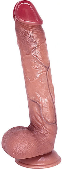Smd Neon Grande Premium Realistic Dildo 27cm Realistic Penis Replica With Scrotum Suction Cup Caramel