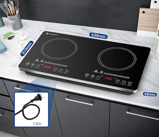 Amzchef Countertop Burner Induktion Double