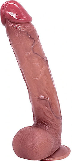 Smd Neon Grande Premium Realistic Dildo 27cm Realistic Penis Replica With Scrotum Suction Cup Caramel
