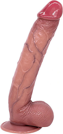 Smd Neon Grande Premium Realistic Dildo 27cm Realistic Penis Replica With Scrotum Suction Cup Caramel