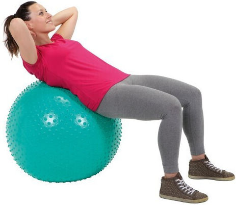 Ruilin 100624 Minge Pilates 75cm , 1.28kg în culoare Gri