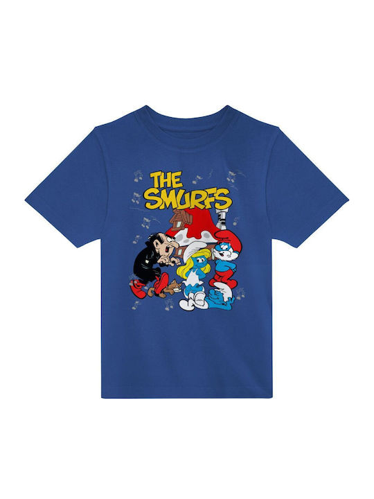 Kinderoberteile T-Shirt Blau Die Schlümpfe KP_17723_tshirt-kid-blau