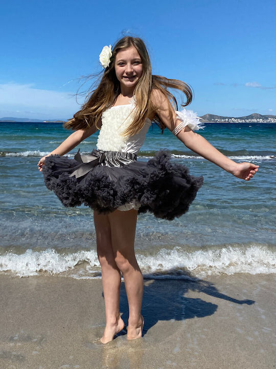 Kids Skirt Tulle Tullein Gray