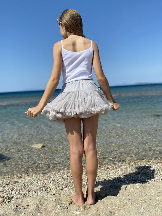 Kids Skirt Tulle Tullein Gray