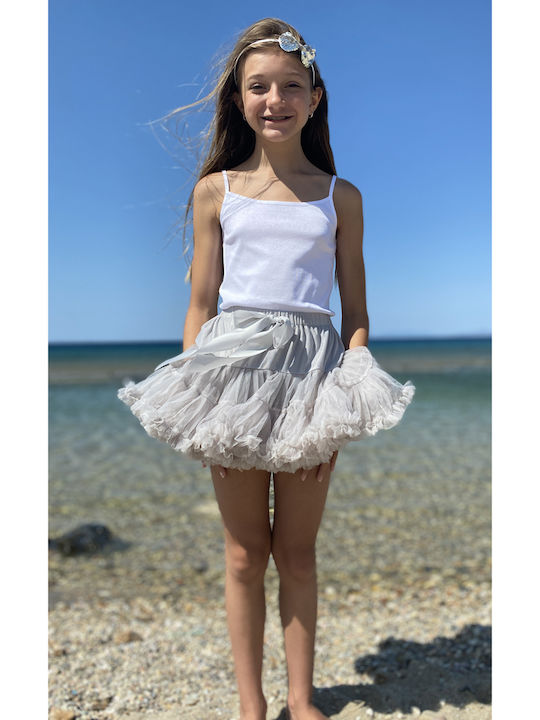 Kids Skirt Tulle Tullein Gray