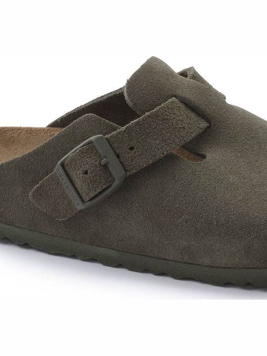 Boston Vl Men's Leather Slippers Green