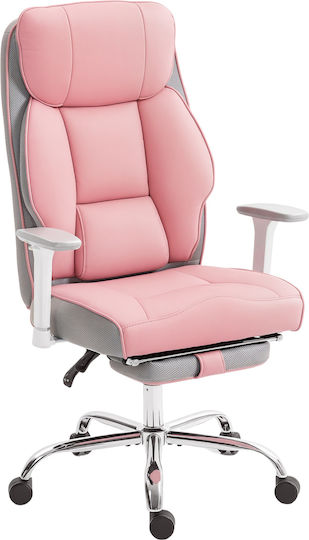 HomCom Office Chair with Adjustable Arms Pink
