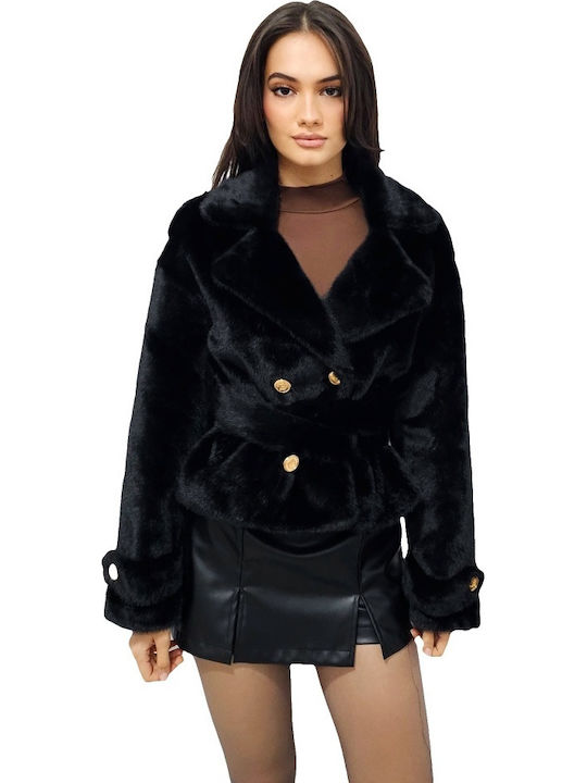 Frauen Pelz Black