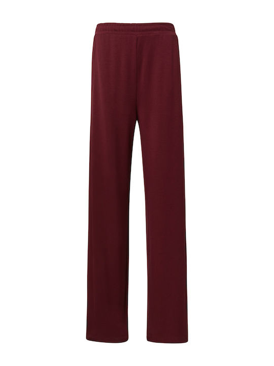 Label Γυναικεία Παντελόνα Burgundy