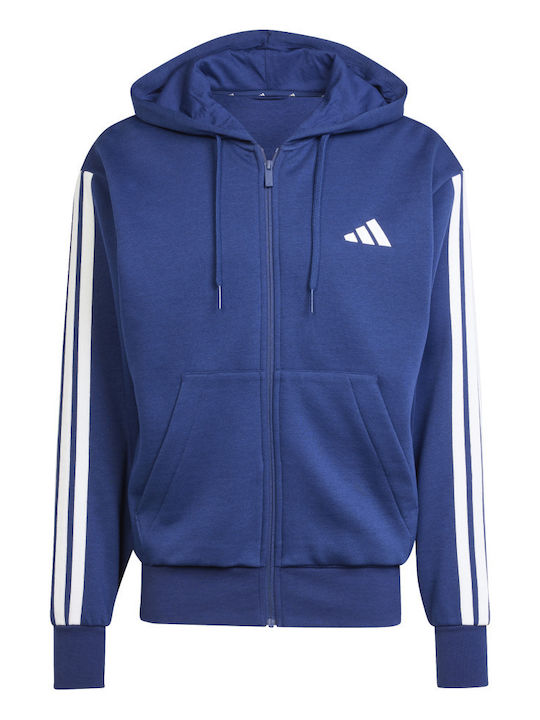 Essentials 3-Stripes Sweatshirt Für Herren Mit Kapuze In Blau