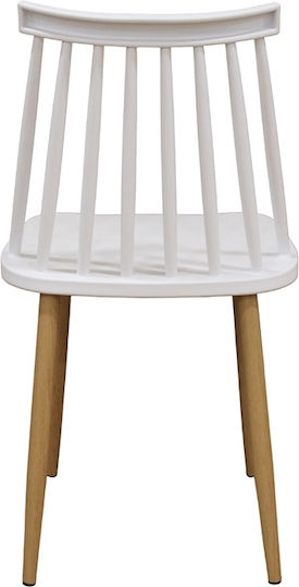 Mirella Kitchen Polypropylene Chair White 42x45.5x78.5cm