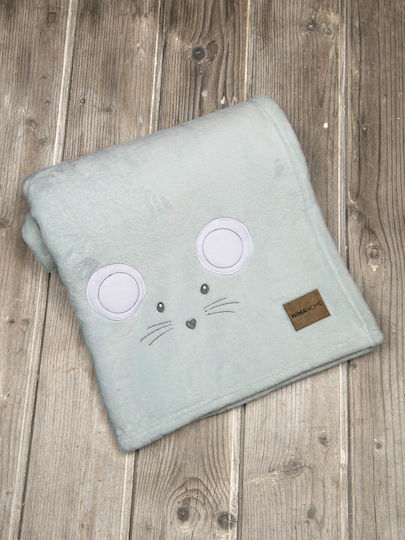 Nima Blanket Cot Fleece Light Blue 110x150cm