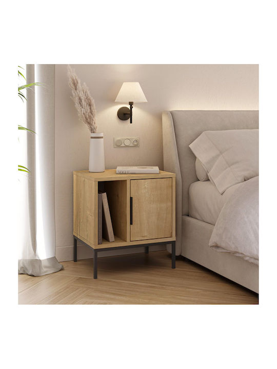 Bedside Table Glynn Wooden Beige 45x35x50cm GP037-0233 1