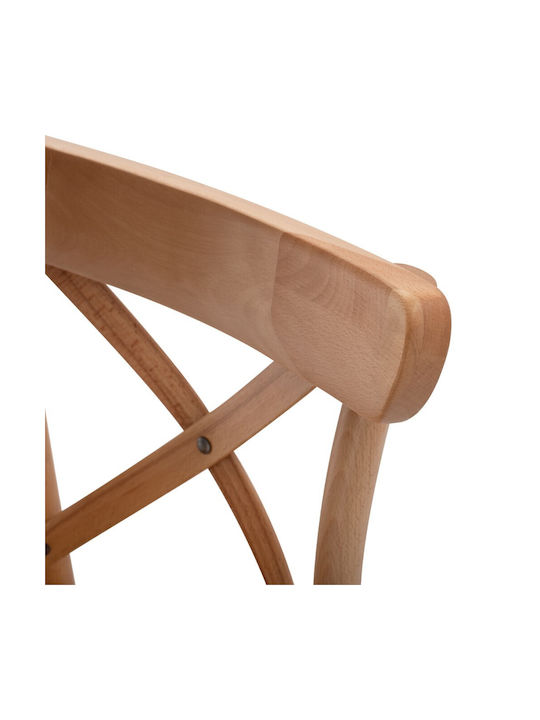 Hocker Bar mit Rückenlehne Hölzernes Gioliana Beech Natural 46x46x109cm